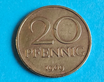 20 Pfennig Münze - DDR - 1969 - selten -