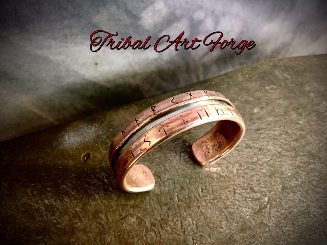 Handmade Rune Bracelets, Elder Futhark, Pure Copper and Tinplate or ...