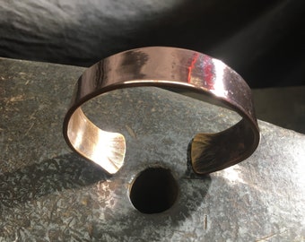 Handmade pure copper bracelet, wide 18mm