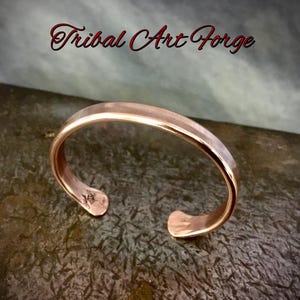 Very fine and dense handmade pure copper bracelet
