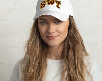 SWT Dad hat, Southwest Texas State, SWTSU, old school, baseball hat/cap