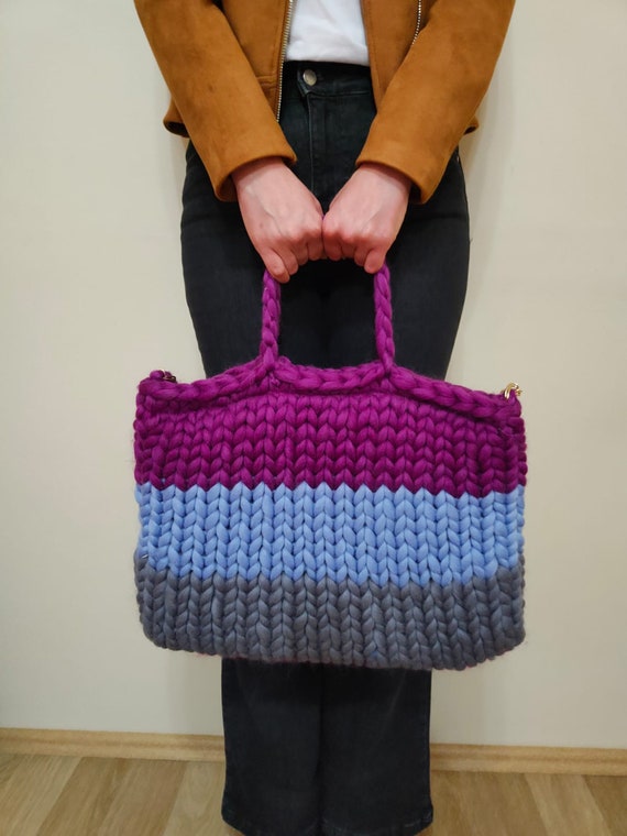 Crochet Bag, Handmade Bag,luxury Knit Shoulder Bag, Gold Chain Handbag,hand  Woven Crossbody Bag, Gabigoldbagspl,bag for Women,friend Gifts - Etsy