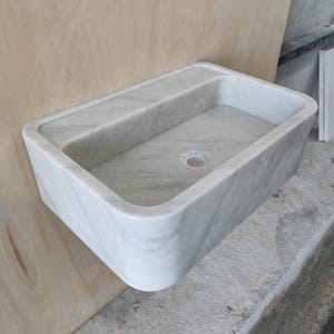 White Carrara Marble Sink