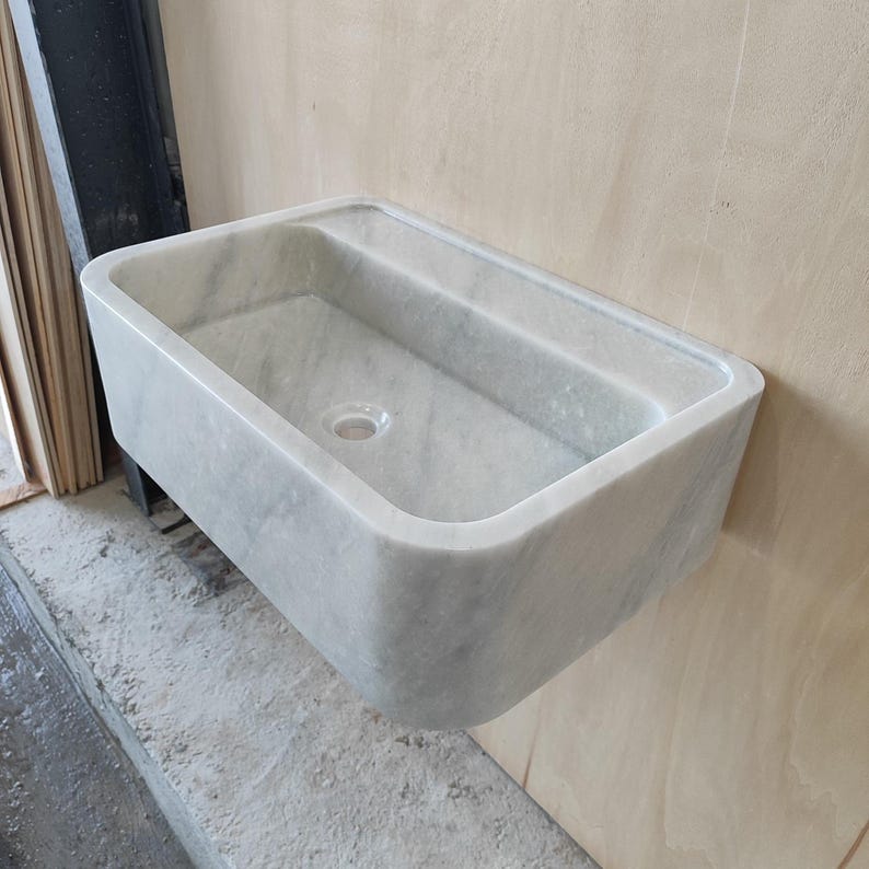 White Marble Vanity Sink