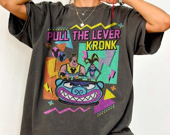 Retro 90s Yzma And Kronk Pull The Lever Shirt, Funny The Emperor's New Groove Shirt, Disneyland Trip Family Matching Tee, Magic Kingdom