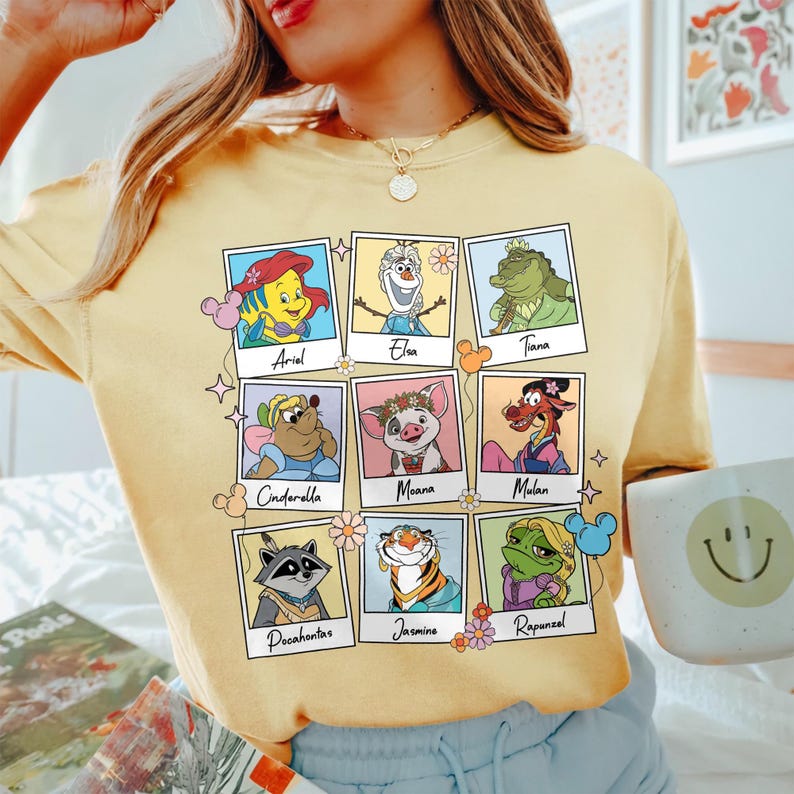 Disney Princess Sidekicks Photos Shirt, Disney Princess Security Aurora Ariel Belle Cinderella Tiana Shirt, Disneyland Girl Trip 2026 Shirt image 5