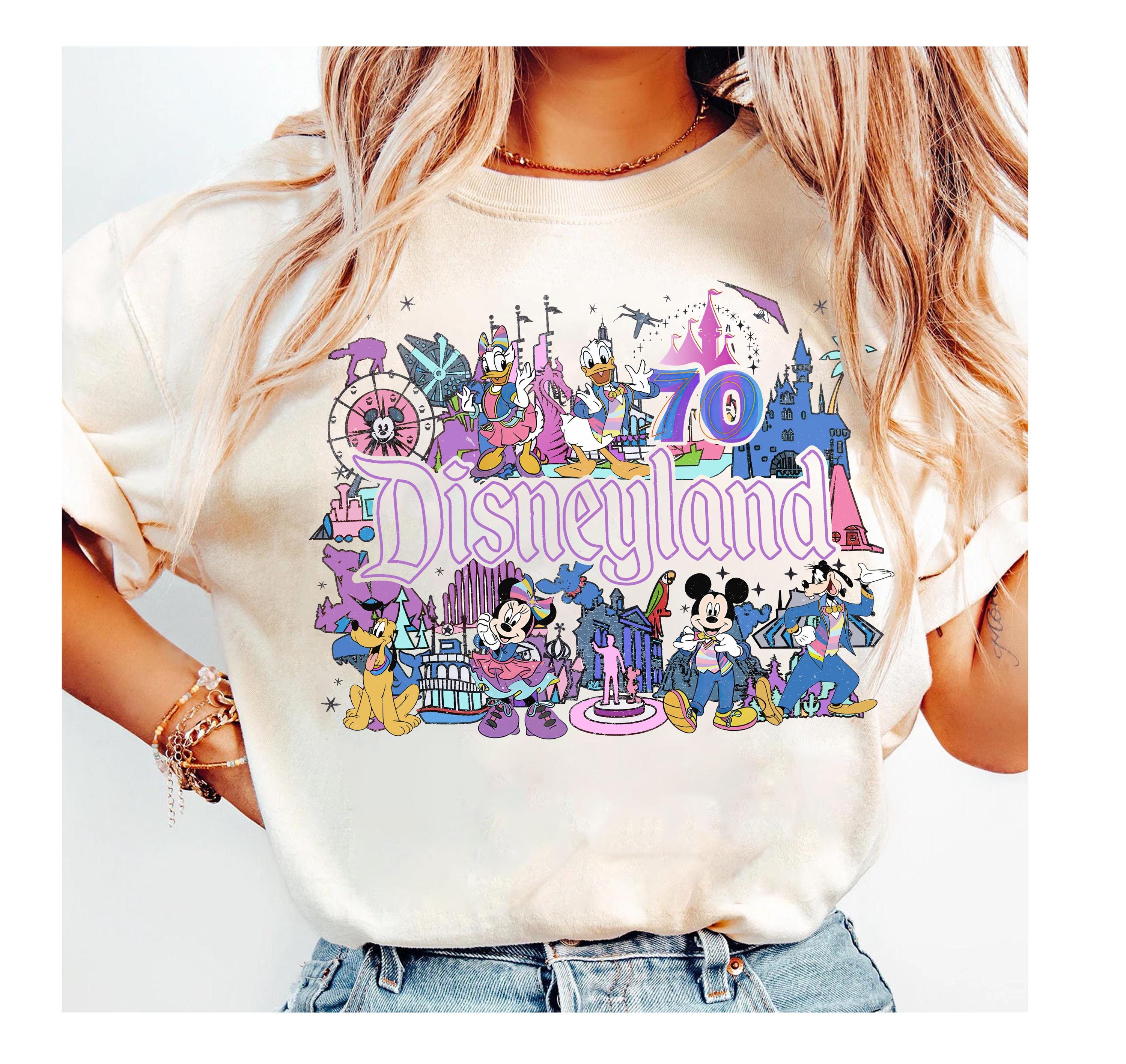 長袖Tシャツ ロゴ DISNEYLAND RESORT 70TH XL Disneyland Resort 70th Anniversary ''Celebrate Happy'' Long