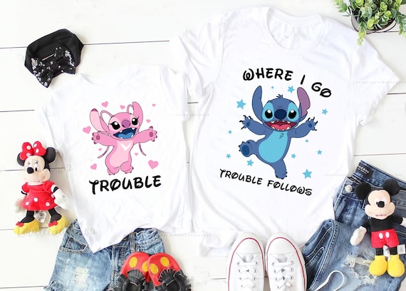 ディズニー スティッチとエンジェル ディズニー カップルTシャツ