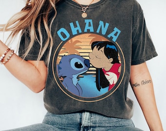 Disney Lilo and Stitch Ohana Shirt, Retro 90s Stitch Ohana Means Family Shirt, Disneyland Trip Family Matching Outfits, Magic Kingdom