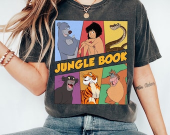 Disney Jungle Book Retro Characters Shirt, Mowgli, Baloo, Shere Khan, Kaa Shirt, Magic Kingdom, Disneyland Trip Family Outfits, WDW Shirt