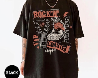 Camiseta vintage de Disney Rock and Roller Coaster, camiseta de Disney Hollywood Studios, camiseta de Disneyland Family Adventure 2026, camiseta de viaje a Disney World