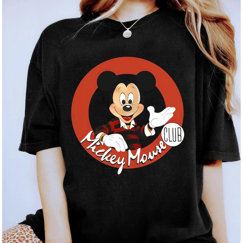 Disney Retro Mickey Mouse Club 1928 Steamboat Willie Shirt, Disney Mickey and Friends Shirt, Disneyland Trip Family Matching Outfits Shirt image 2
