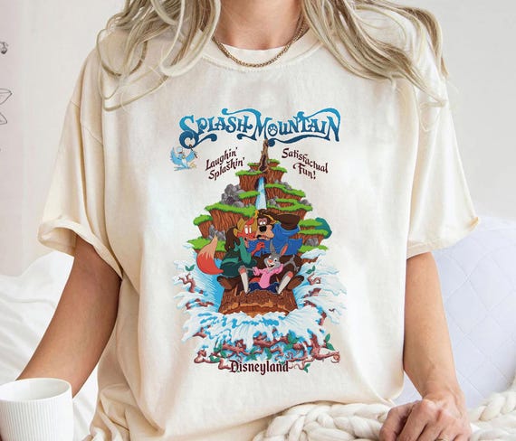 トップス Disneyland splash mountain tops Vintage Disneyland Splash Mountain Shirt, Vintage Disney
