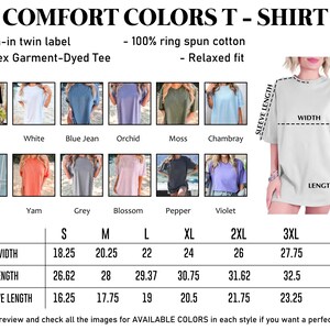 The image is a collage of various t-shirt designs, each with different sleeve lengths and sleeve widths. The t-shirts are available in different styles and colors, and the image provides a size chart for each style, including measurements for sleeve length and width. The chart is designed to help customers find the perfect fit for their preferred style and size.
