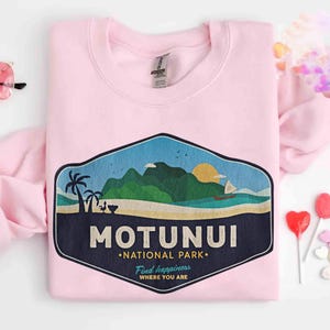 Camiseta de la película Moana de Disney, Camiseta del Parque Nacional Motunui de Disney Moana: Encuentra la felicidad donde estás, Camiseta a juego para la familia en Disneyland imagen 3