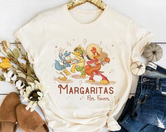 Vintage Disney Margarita Shirt, Margaritas Por Favor, Margaritas Epcot Shirt, die drei Caballeros Shirt, Disneyland Trip Familien Outfits Shirt