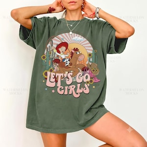Retro Disney Toy Story Jessie and Bullseye Let's Go Girls Comfort Colors Shirt, Vintage Disney Cowgirls Shirt, Disneyland Family Trip Shirt image 10