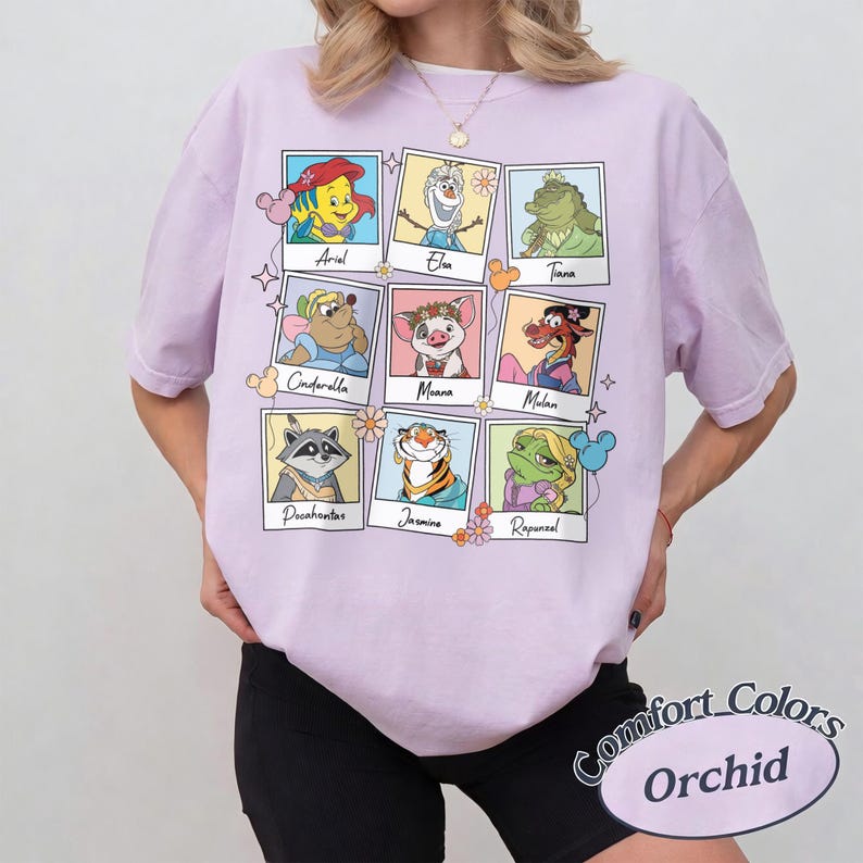 Disney Princess Sidekicks Photos Shirt, Disney Princess Security Aurora Ariel Belle Cinderella Tiana Shirt, Disneyland Girl Trip 2026 Shirt image 3