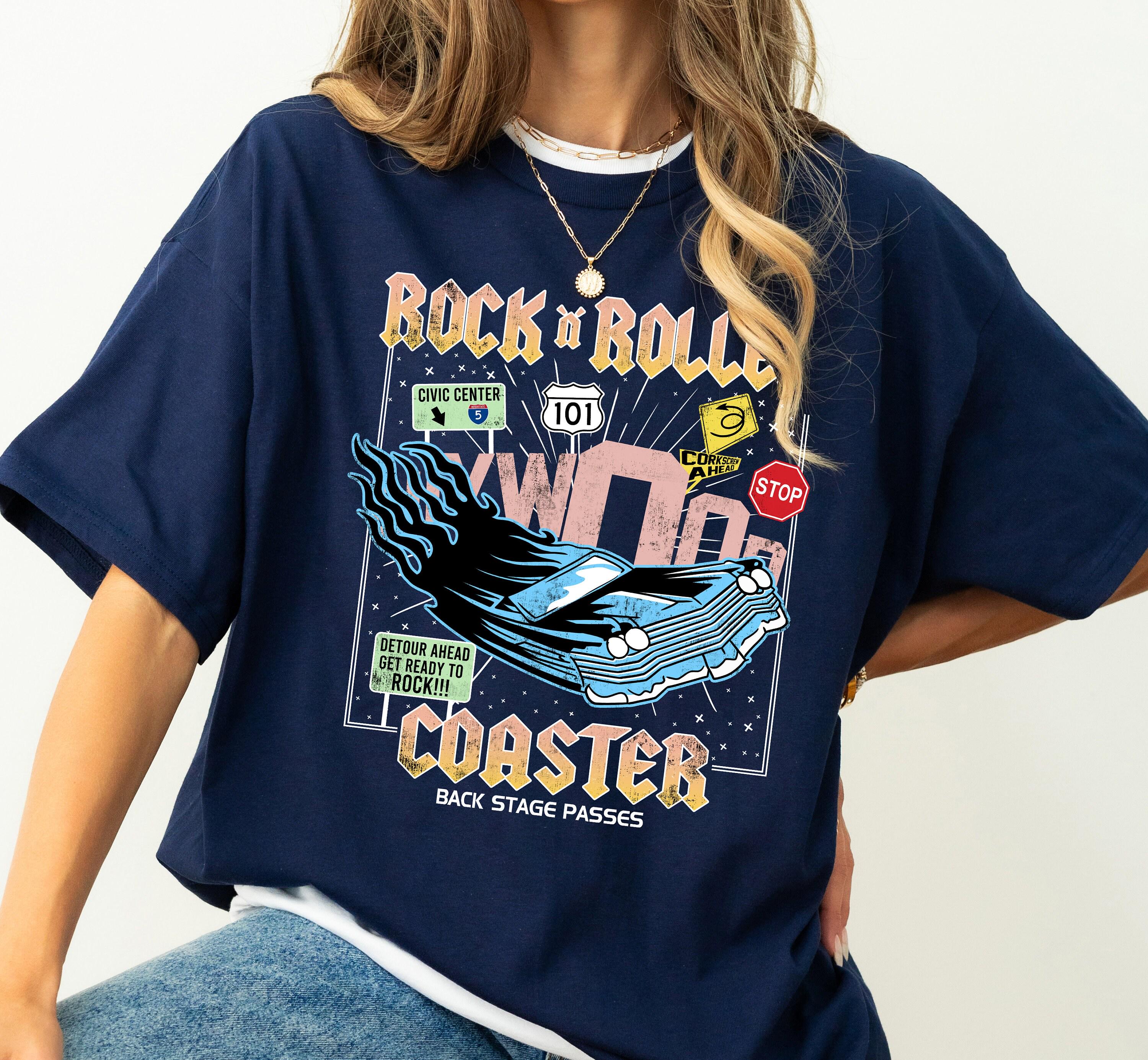 Vintage Disney Rock N Roller Coaster Shirt, Disney Hollywood 