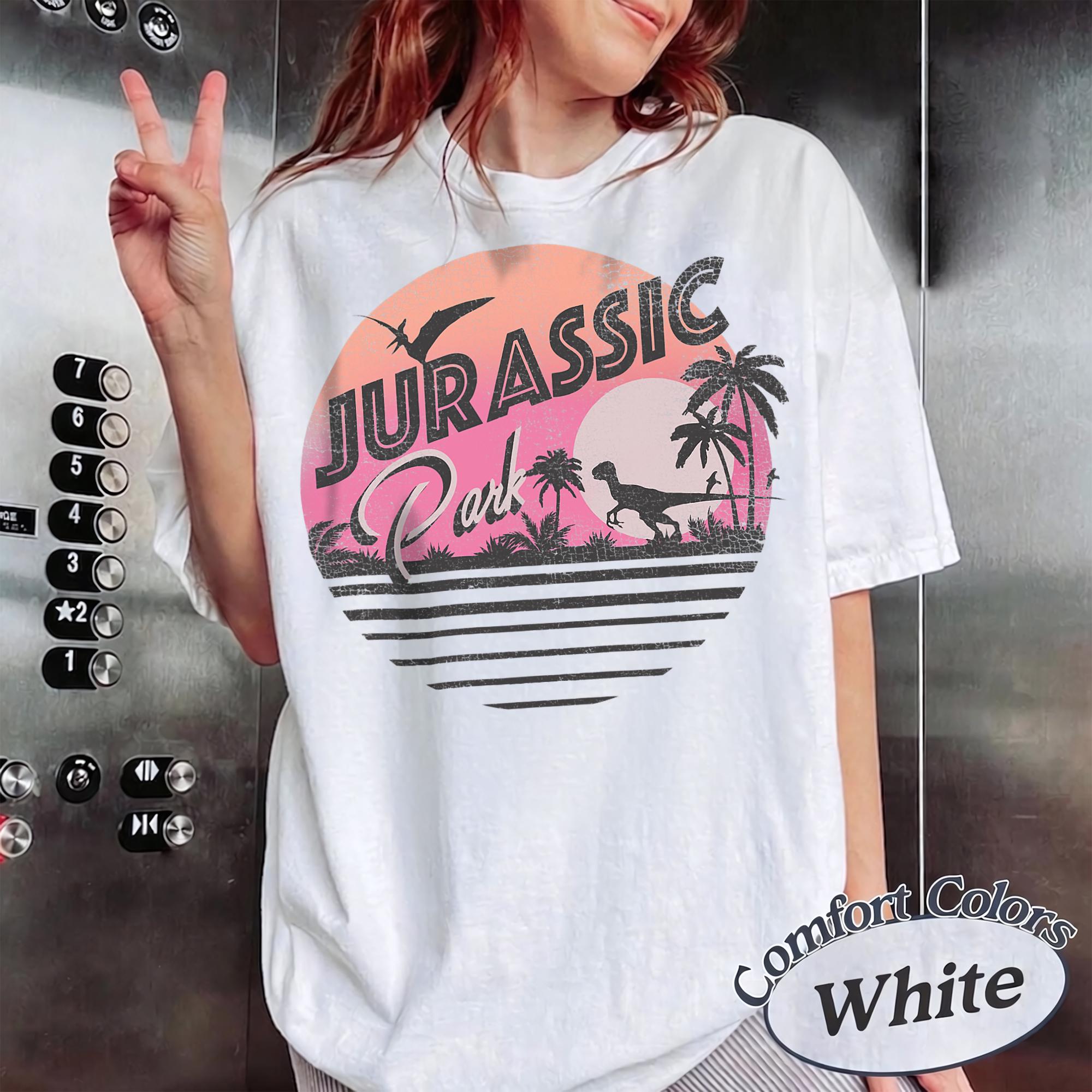 ジュラシック・パーク レトロ 90年代恐竜シーンTシャツ、ジュラシック