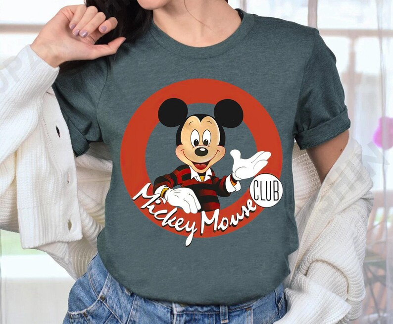 Disney Retro Mickey Mouse Club 1928 Steamboat Willie Shirt, Disney Mickey and Friends Shirt, Disneyland Trip Family Matching Outfits Shirt image 4