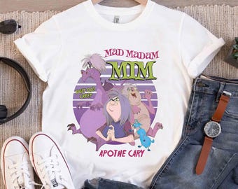 Camiseta vintage de villanos de Disney, Mad Madam Mim, Camiseta de La Espada en la Piedra, Regalo para viaje familiar a Disneyland, Magic Kingdom