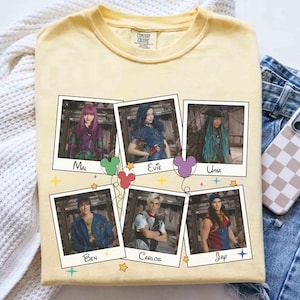 Disney Descendants Characters Photos Group Shirt, Descendants Movie Shirt, Disneyland Trip Family Matching Outfits, Magic Kingdom Shirt