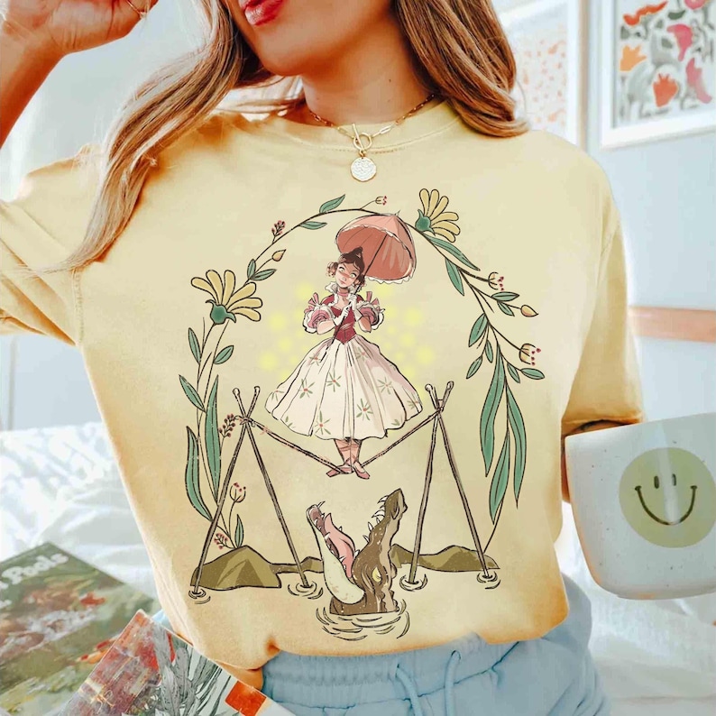Felpa con fiore e funambolo, maglietta con funambolo della Haunted Mansion, completi coordinati per la famiglia di Halloween a Disneyland con tema "Foolish Mortal". immagine 3