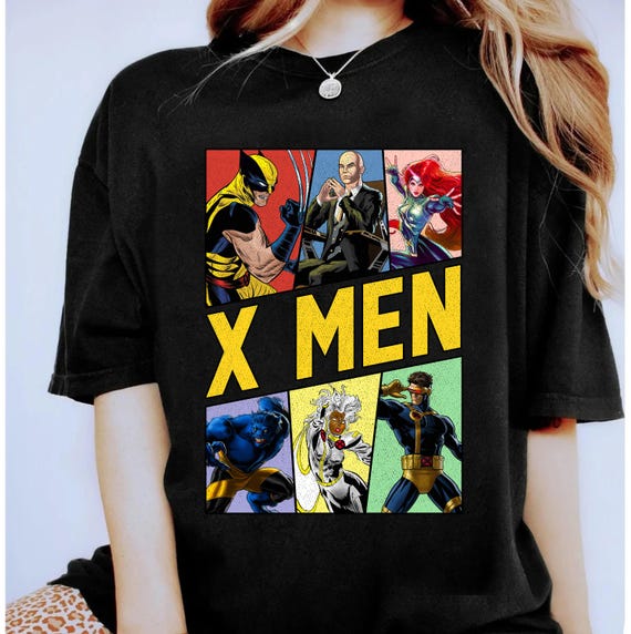 Marvel X-men Vintage Characters Wolverine 90s T-shirt ,beast