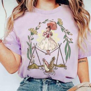 Felpa con fiore e funambolo, maglietta con funambolo della Haunted Mansion, completi coordinati per la famiglia di Halloween a Disneyland con tema "Foolish Mortal". immagine 4