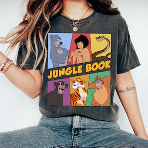 Disney Jungle Book Retro Characters Shirt, Mowgli, Baloo, Shere Khan, Kaa Shirt, Magic Kingdom, Disneyland Trip Family Outfits, WDW Shirt