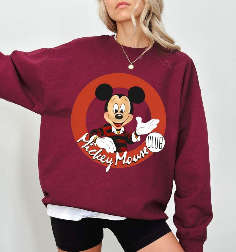 Disney Retro Mickey Mouse Club 1928 Steamboat Willie Shirt, Disney Mickey and Friends Shirt, Disneyland Trip Family Matching Outfits Shirt image 3