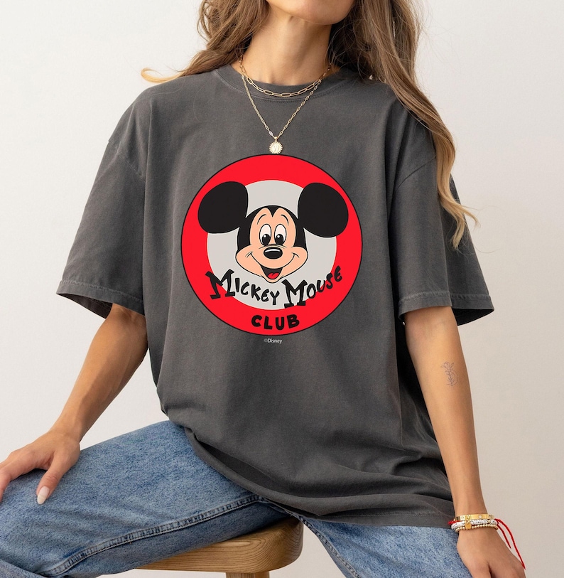 Disney 100 Mickey Mouse Club Logo Color Vintage D100 Shirt, Mickey and Friends Shirt, Disney Birthday Party, Disneyland Matching Outfits image 2
