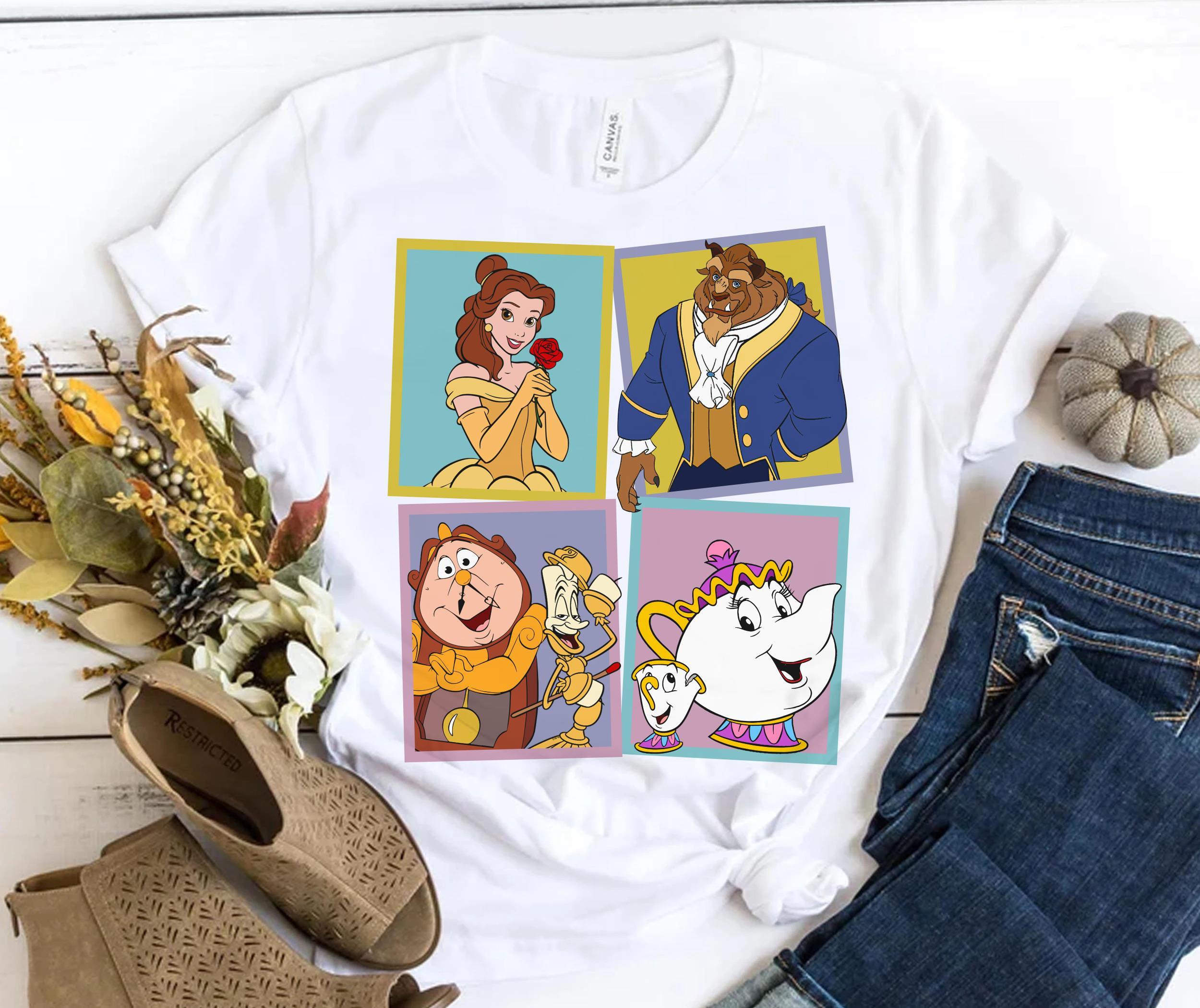 Vintage Disney Beauty and the Beast Characters Retro 90s Shirt 