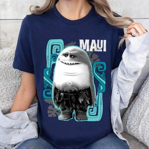 Disney Moana Maui Half Shark T-Shirt, Moana Maui Shirt, Maui Demigod Moana Shirt, Disneyland Family Matching Outfits, Disneyland Trip 2026 image 3