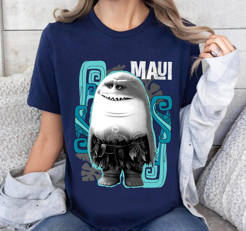 Disney Moana Maui Half Shark T-Shirt, Moana Maui Shirt, Maui Demigod Moana Shirt, Disneyland Family Matching Outfits, Disneyland Trip 2026 image 3