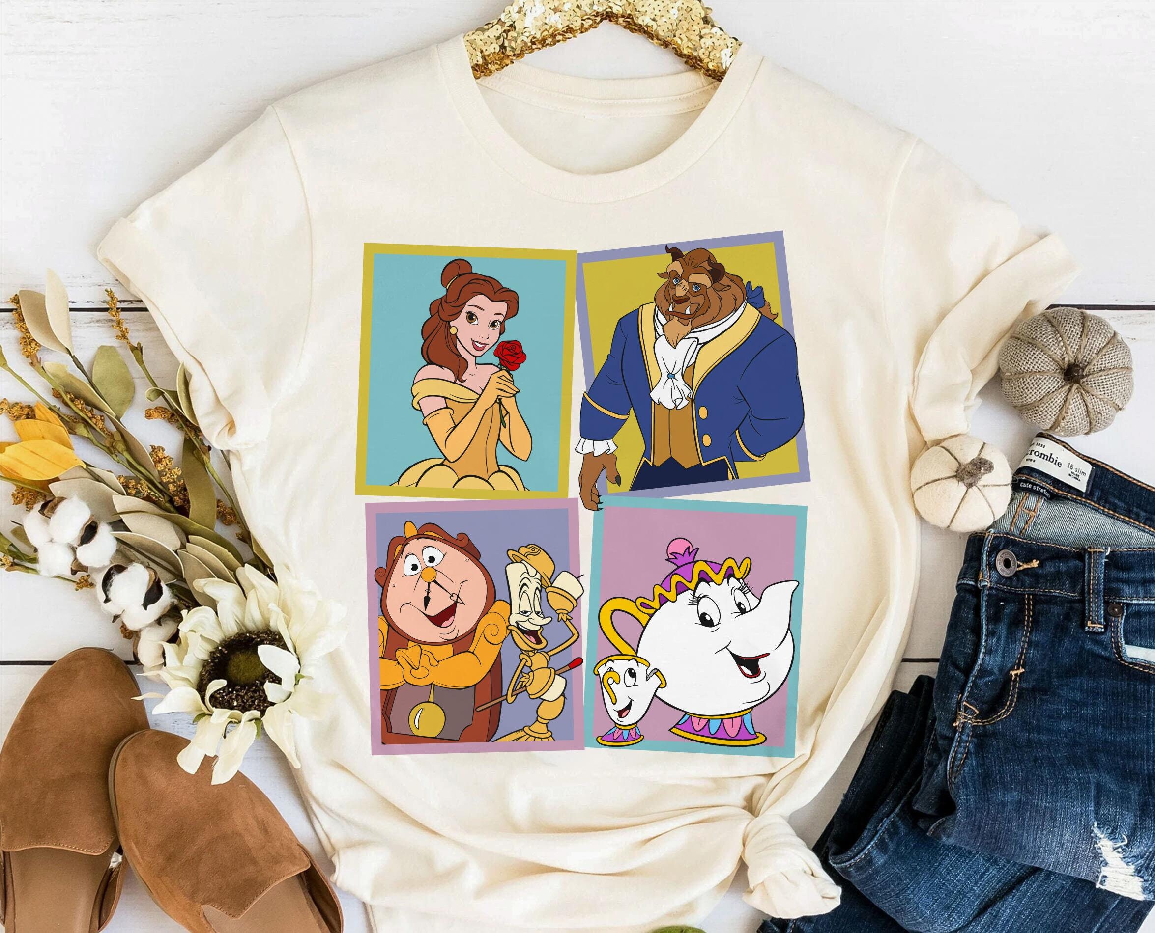 Vintage Disney Beauty and the Beast Characters Retro 90s Shirt 