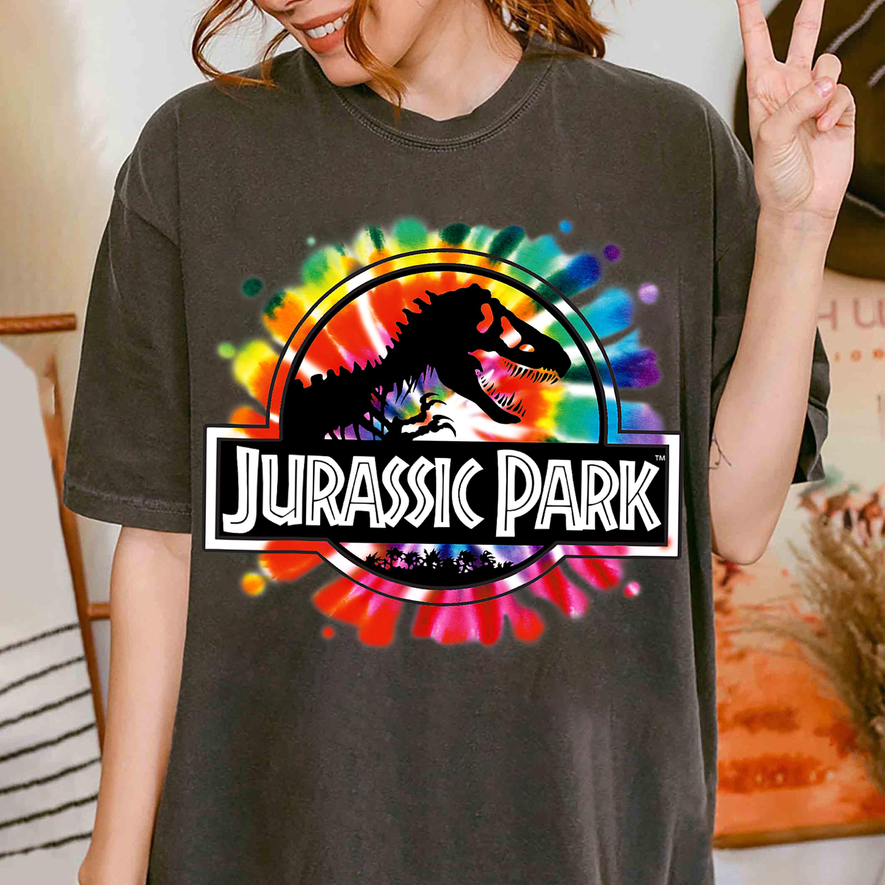 jurassic park tie dye shirt