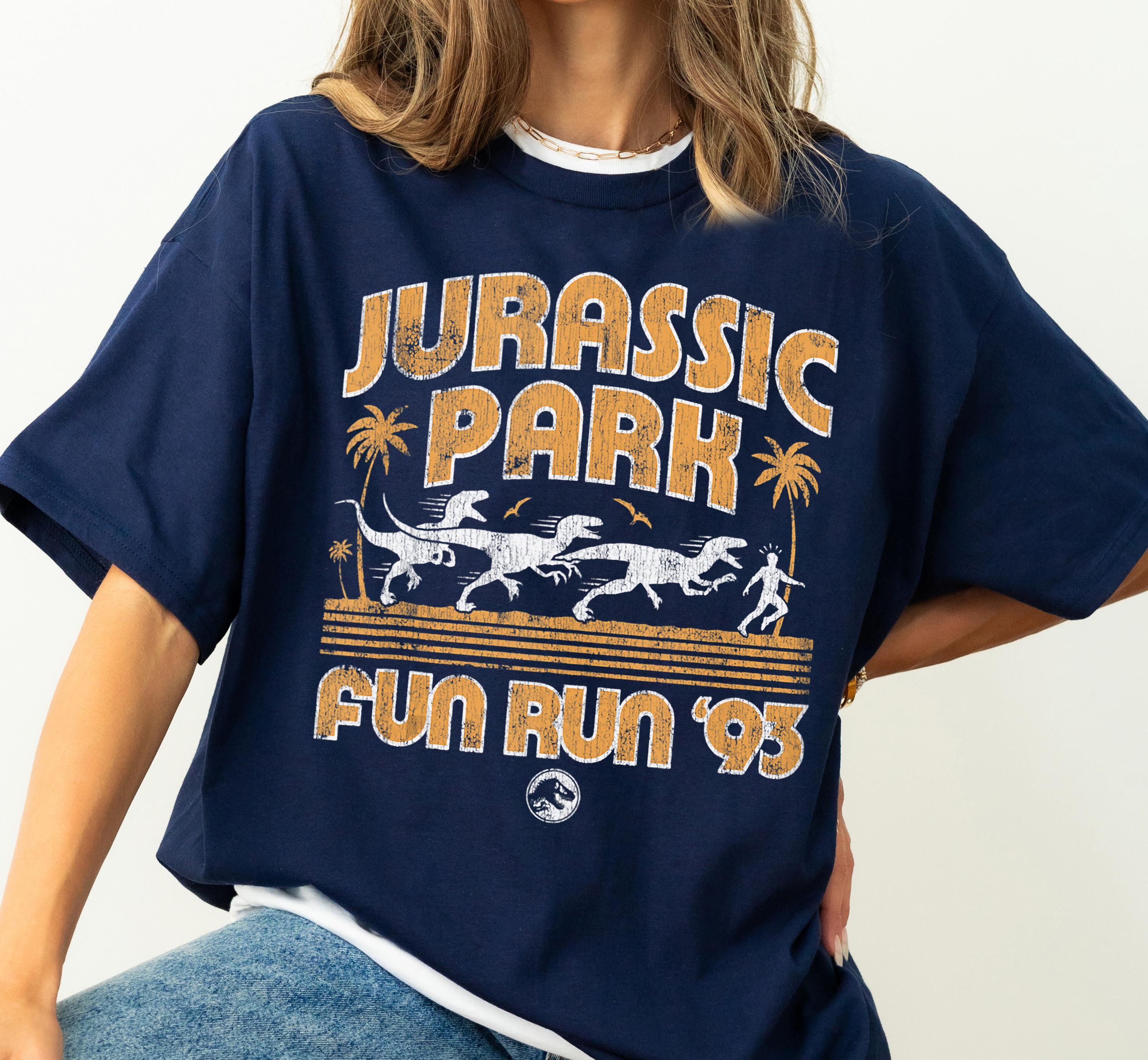Vintage Jurassic Park Fun Run '93 Shirt, Jurassic Park Logo Shirt