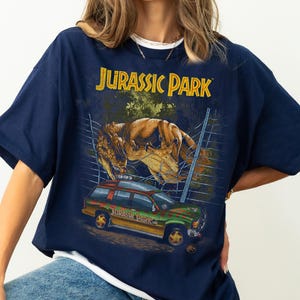 Vintage Jurassic Park T-Rex Break Out Graphic Shirt, Jurassic World Dinosaur T-Rex Shirt, Universal Studios Hollywood Trip Family Shirt image 2