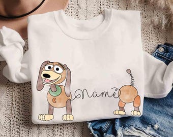 Camiseta personalizada de Slinky Dog de Toy Story de Disney, camiseta divertida de Slinky Dog de Toy Story de Disney, camiseta a juego para vacaciones familiares en Disneyland.