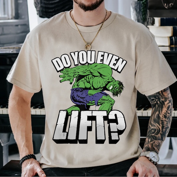 Marvel Hulk Do You Even Lift Retro Portrait T-Shirt, Marvel Logo Shirt, WDW Vacation Trip, Disneyland Family Gift, Disneyland Trip Outfits