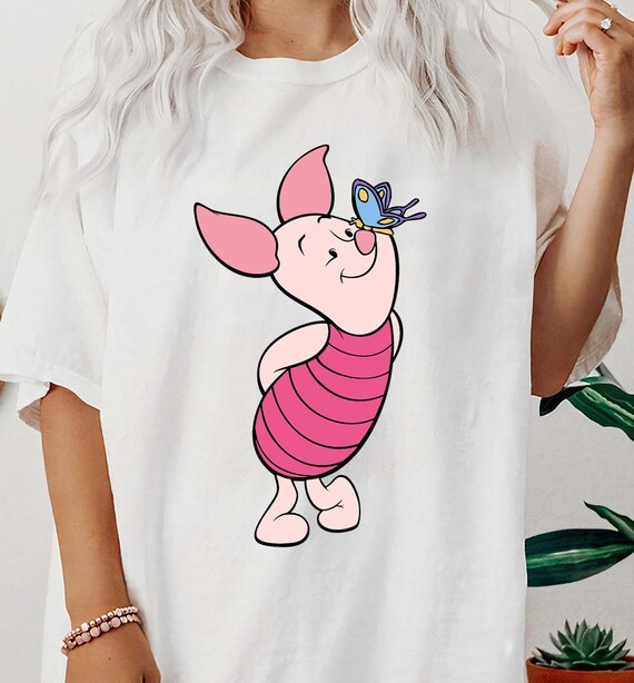 ディズニーのくまのプーさんピグレットのポートレートTシャツ
