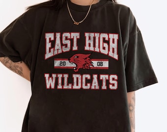 Disney High School Musical The Series East High T-shirt mascottelogo, Disneyland-shirt familievakantiereis cadeau, Walt Disney World-verjaardag