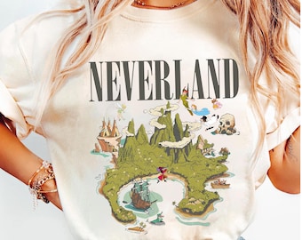 vintage Peter Pan Disney Neverland Flying Co Never Grow Up chemise, chemise Peter Pan Wendy Tinker Bell, chemise assortie famille voyage Disneyland