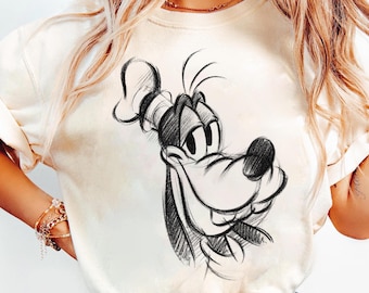 Disney A Goofy Movie Goofy Sketch Portrait T-Shirt, Disney Goofy Shirt, Disneyland Trip Family Matching Outfits, Magic Kingdom Shirt
