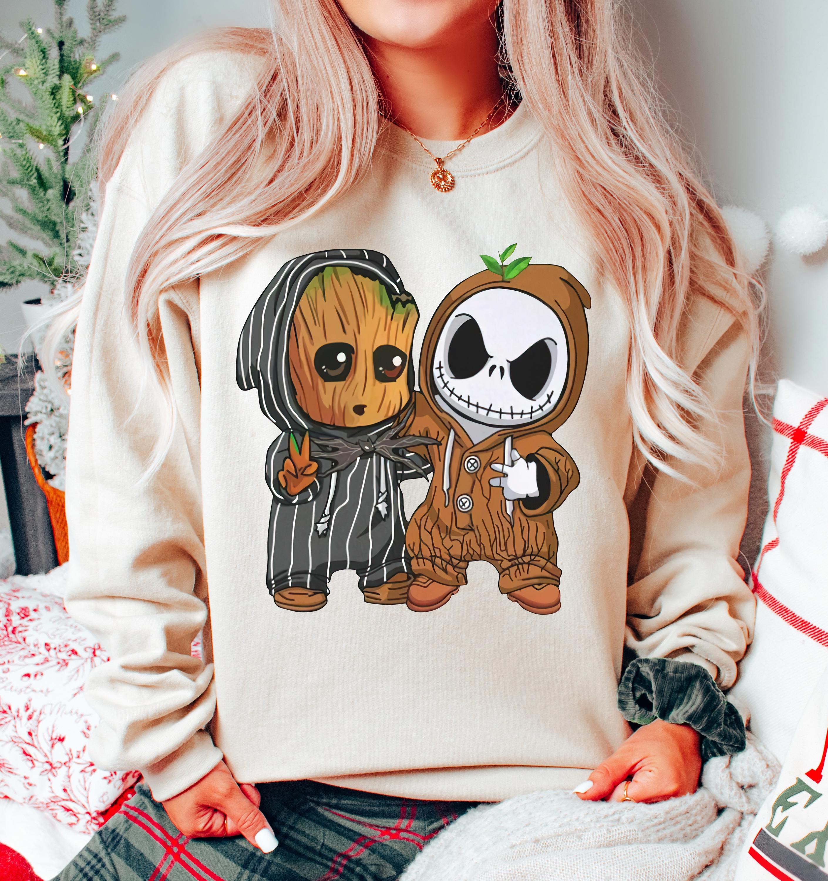 Marvel Guardians Baby Groot and Jack Skellington Cosplay Friends Costume  T-shirt, Marvel Family Party Gift, Disneyland Marvel Matching Shirt - Etsy