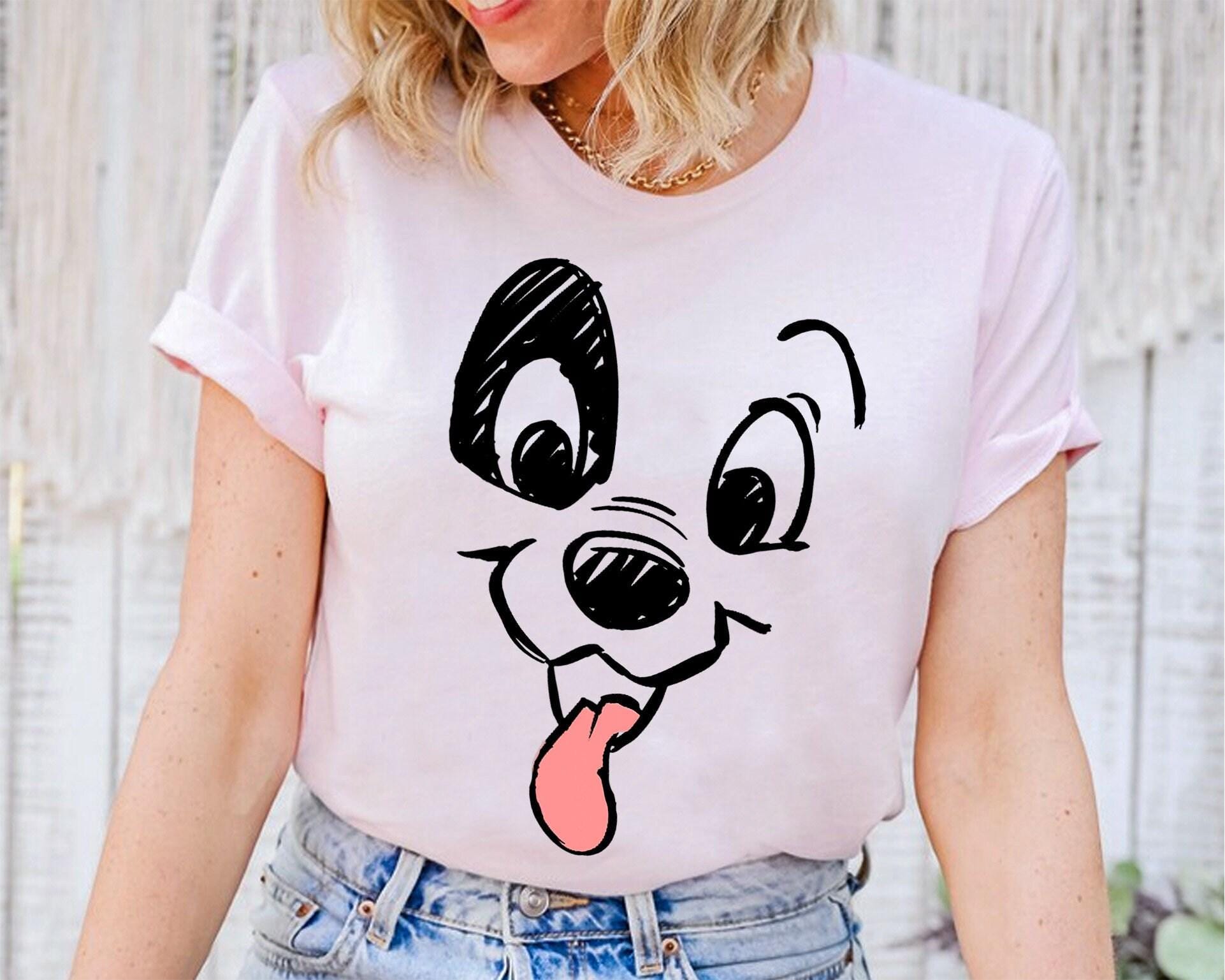 ディズニー101匹わんちゃんビッグフェイスTシャツ、かわいい 