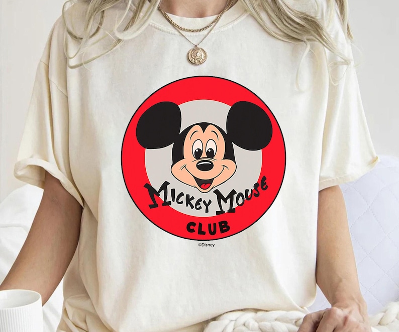 Disney 100 Mickey Mouse Club Logo Color Vintage D100 Shirt, Mickey and Friends Shirt, Disney Birthday Party, Disneyland Matching Outfits image 3