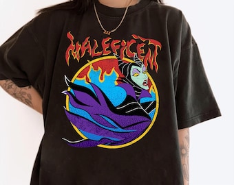 Disney Doornroosje malafide vintage shirt vlam portret, schurken malafide shirt, shirt Disneyland familie, shirt Disneyland reis
